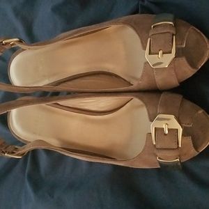 Stuart weitzman tan suede 4 inch espadrilles